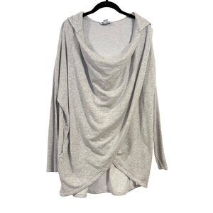 Athleta Purana Wrap Hooded Sweatshirt Gray Size L
